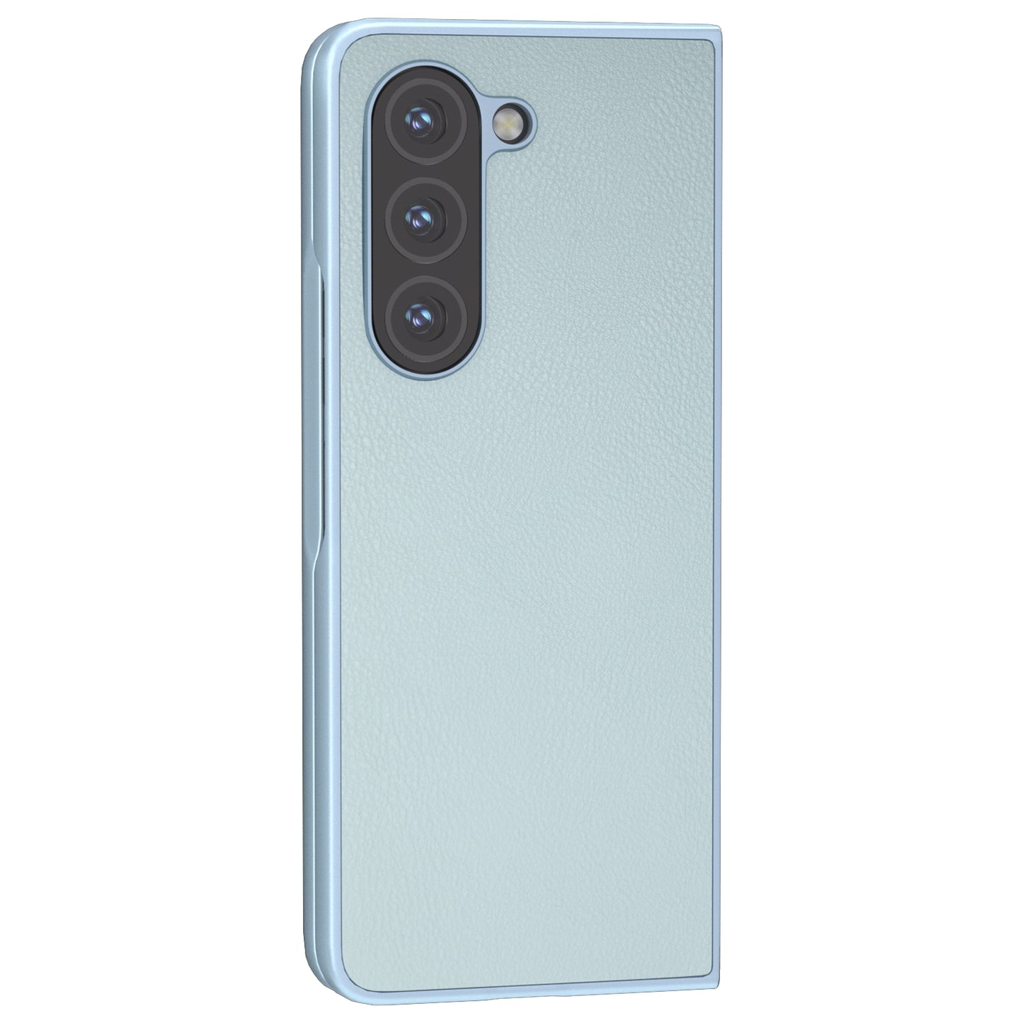 For Samsung Galaxy Z Fold6 5G Case Cell Accessories Leather + PC Phone Cover - Baby Blue