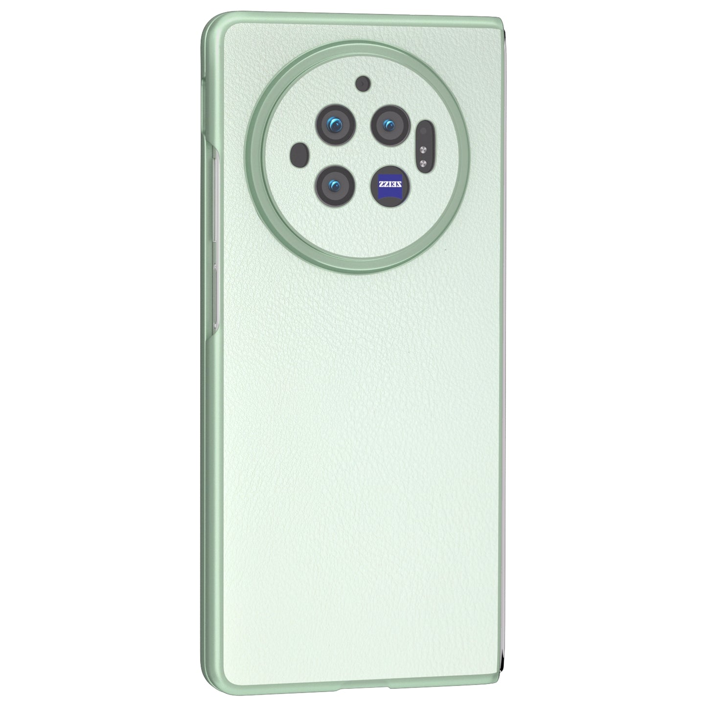 For vivo X Fold3 Case PU Leather Coated Hard PC Folding Phone Cover - Light Green