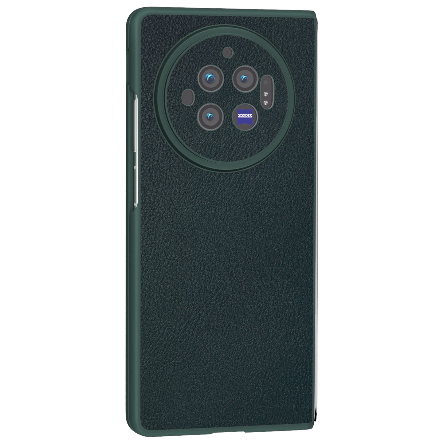 For vivo X Fold3 Case PU Leather Coated Hard PC Folding Phone Cover - Dark Green