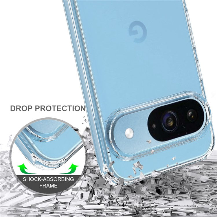 For Google Pixel 9 Case Hard Acrylic Back Soft TPU Shockproof Phone Cover