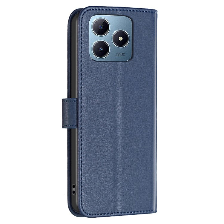 BINFEN COLOR BF17 For Realme C63 4G / C61 4G Leather Case Wallet Stand Phone Cover - Blue