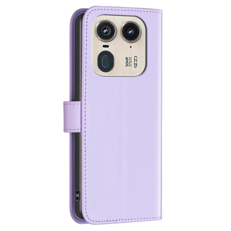 BINFEN COLOR BF17 For Motorola Edge 50 Ultra 5G / Moto X50 Ultra 5G Case Full Protection Leather Phone Cover - Purple