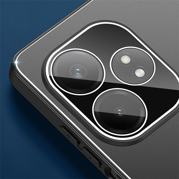 For Realme GT Neo6 5G / Neo6 SE 5G / 6T 5G Cell Phone Case Metal+PC+TPU Matte Back Cover - Black+Brushed Black