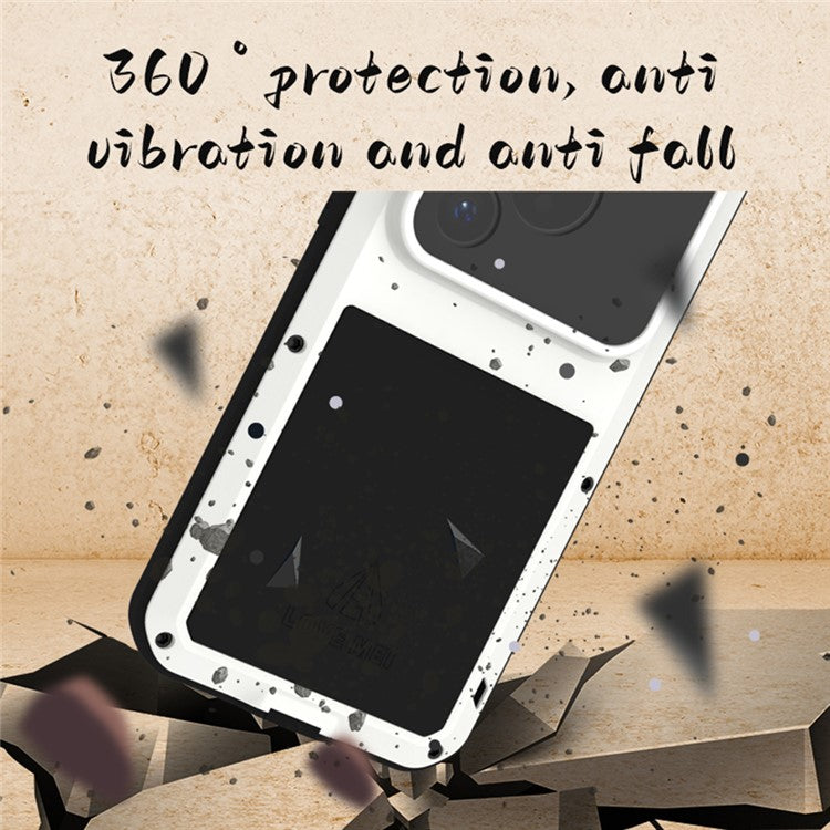 LOVE MEI For Huawei Pura 70 Case Tempered Glass Screen Protector Metal+Silicone Phone Cover - Yellow