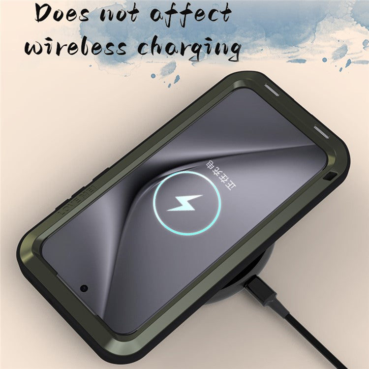 LOVE MEI For Huawei Pura 70 Ultra Case Metal+Silicone Anti-Drop Phone Cover - White