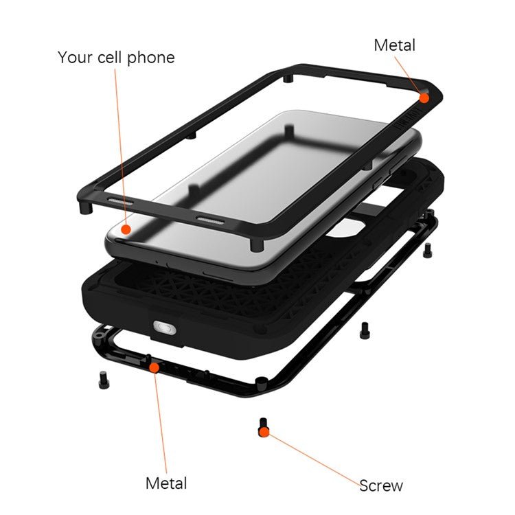 LOVE MEI For Huawei Pura 70 Ultra Case Metal+Silicone Anti-Drop Phone Cover - White