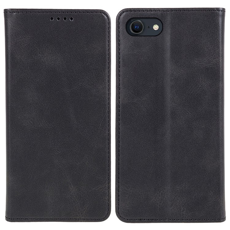 For iPhone 16e Case Magnetic Auto Closing Leather Phone Wallet Cover - Black