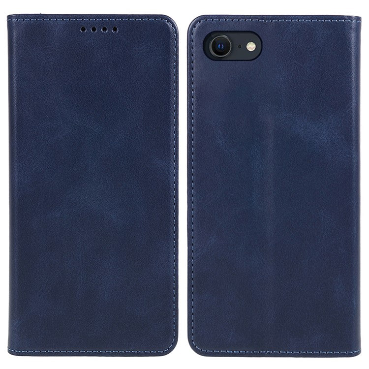 For iPhone SE (2025) Case Magnetic Auto Closing Leather Phone Wallet Cover - Blue
