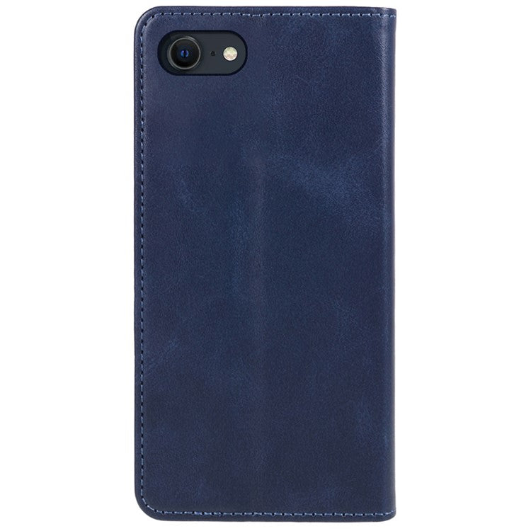For iPhone SE (2025) Case Magnetic Auto Closing Leather Phone Wallet Cover - Blue