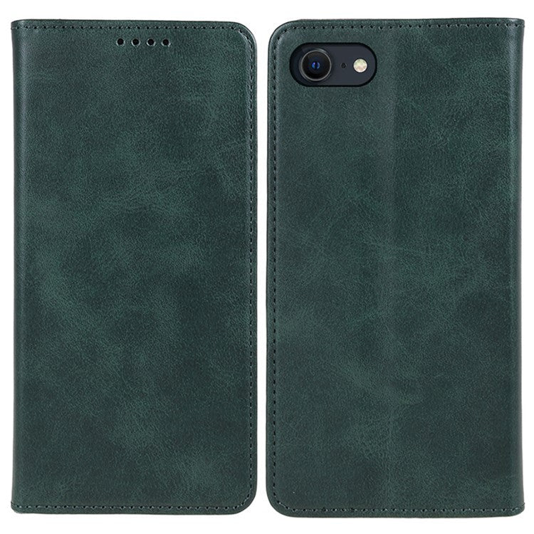 For iPhone 16e Case Magnetic Auto Closing Leather Phone Wallet Cover - Green