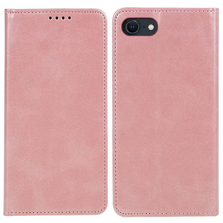 For iPhone 16e Case Magnetic Auto Closing Leather Phone Wallet Cover - Rose Gold