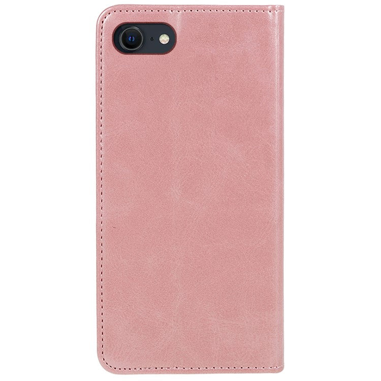 For iPhone SE (2025) Case Magnetic Auto Closing Leather Phone Wallet Cover - Rose Gold
