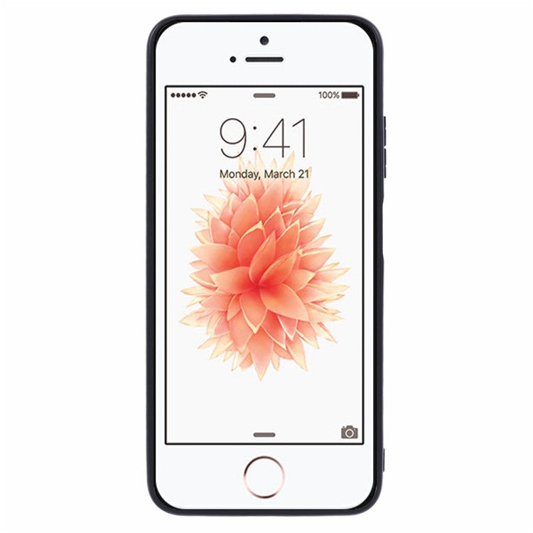 For iPhone SE (2025) Case PU Leather Coated PC+TPU Retro Phone Cover - Red