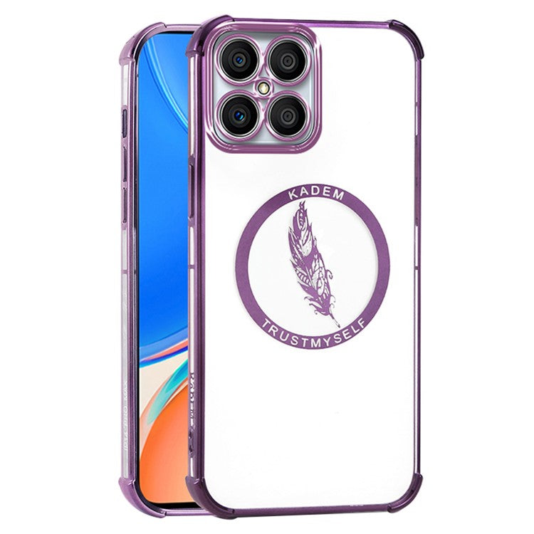 KADEM For Honor X8 4G Case Anti-Drop Shockproof TPU Phone Cover - Purple