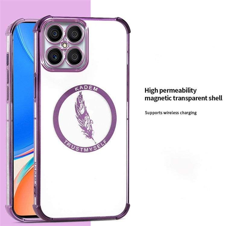 KADEM For Honor X8 4G Case Anti-Drop Shockproof TPU Phone Cover - Purple