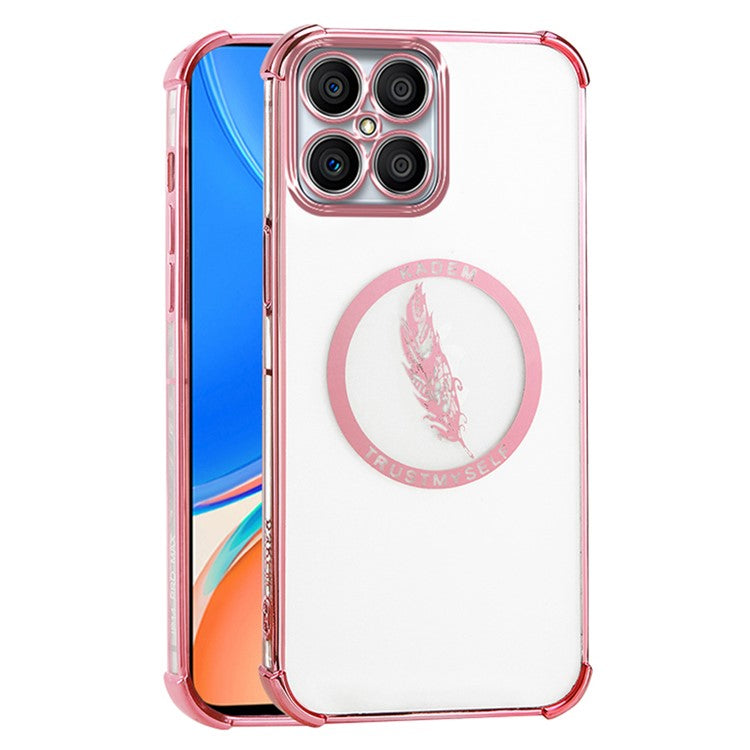 KADEM For Honor X8 4G Case Anti-Drop Shockproof TPU Phone Cover - Pink
