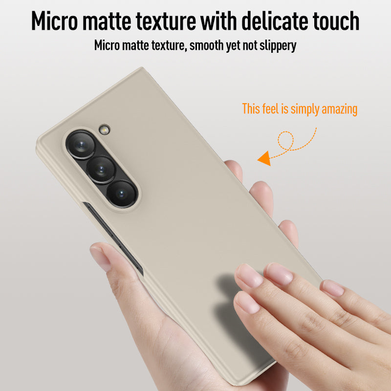 For Samsung Galaxy Z Fold6 5G Case Skin-Touch Hard PC Phone Cover - Grey