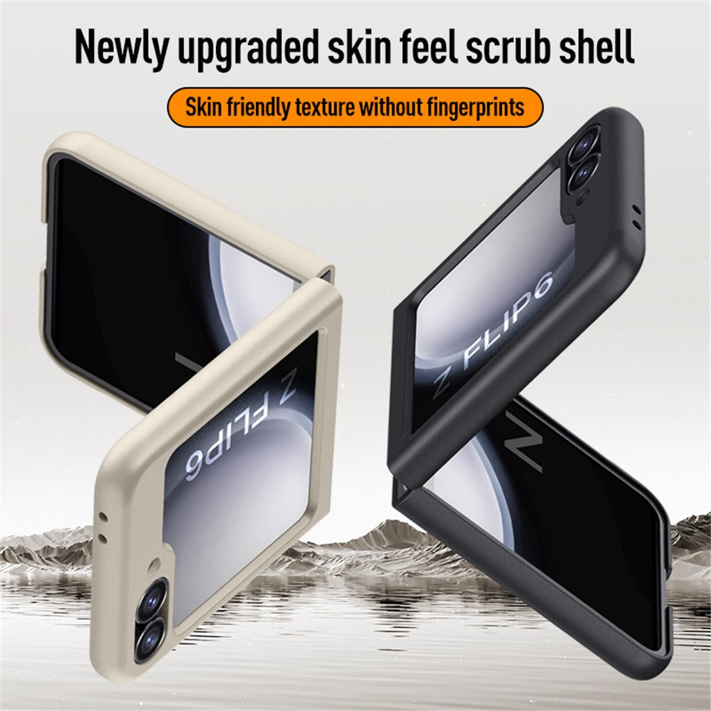 For Samsung Galaxy Z Flip7 FE 5G / Z Flip6 5G Slim Case Skin-Feel Hard PC Phone Cover - Titanium Grey