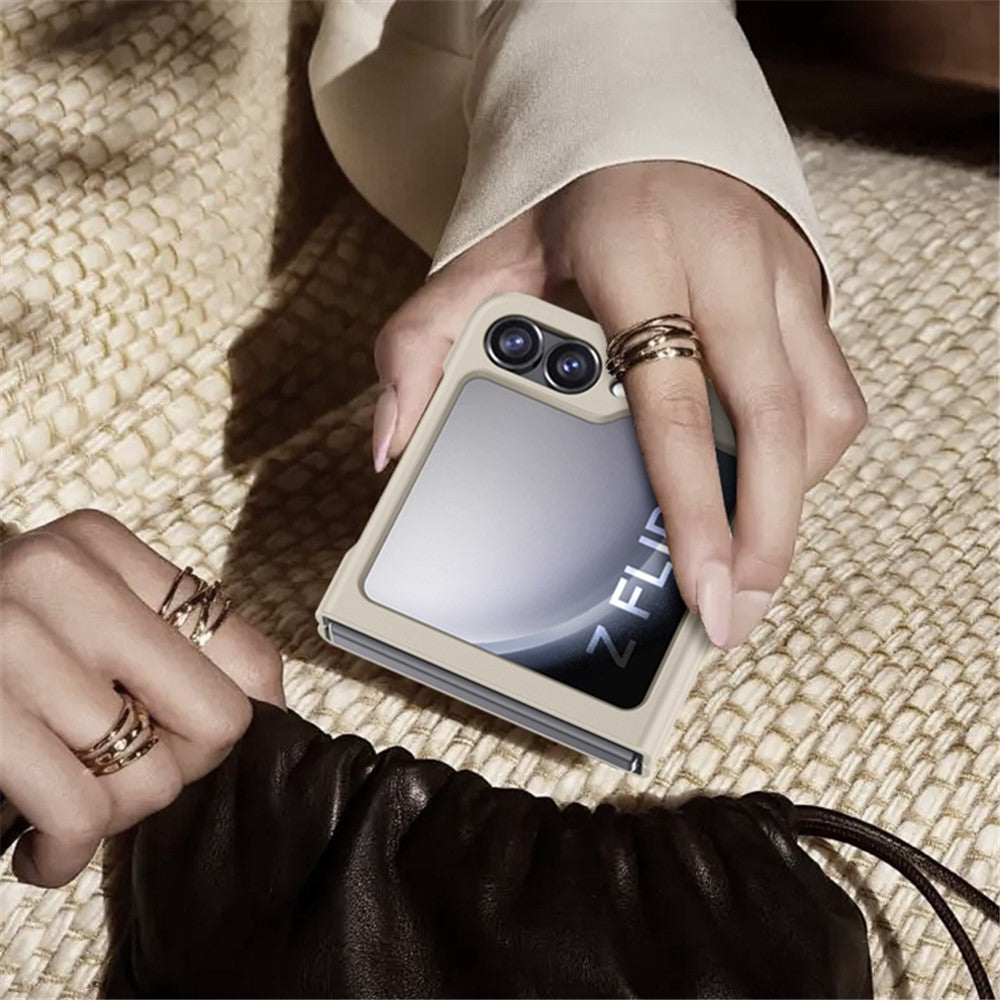 For Samsung Galaxy Z Flip7 FE 5G / Z Flip6 5G Slim Case Skin-Feel Hard PC Phone Cover - Titanium Grey