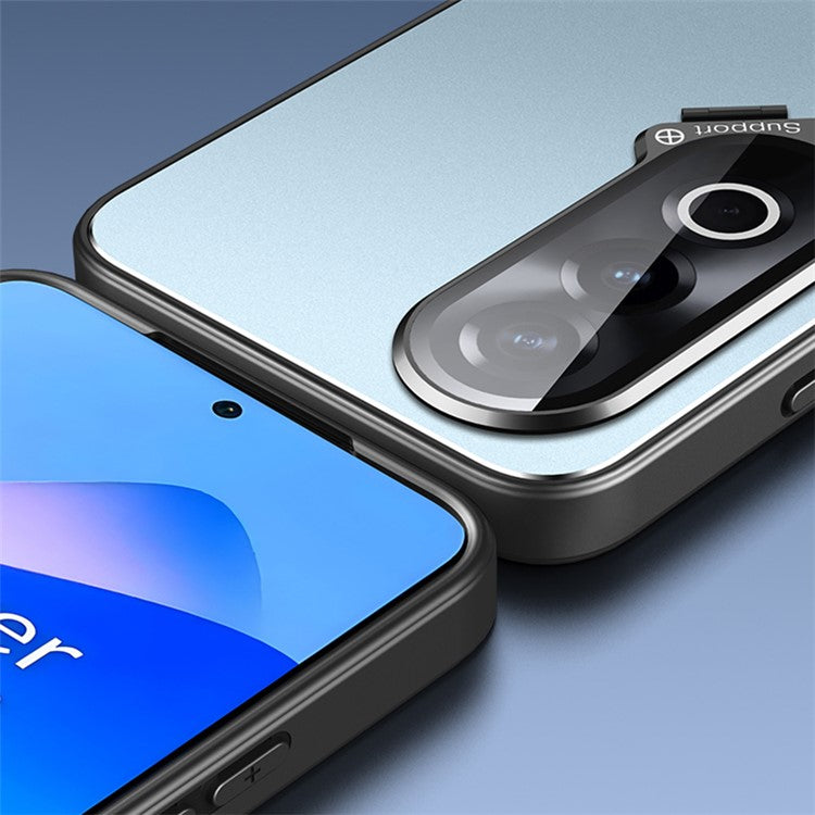 For OnePlus Ace 3V 5G Cell Phone Case Lens Film Kickstand Back Cover Works with Magnetic Car Mount - Black