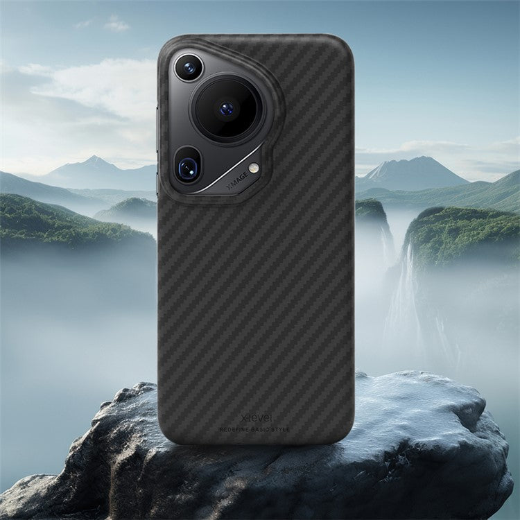 X-LEVEL For Huawei Pura 70 Ultra Cell Phone Case Carbon Fiber Texture PC Mobile Phone Back Cover