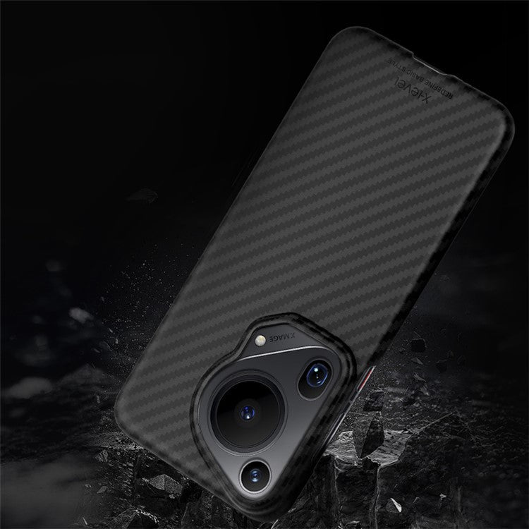 X-LEVEL For Huawei Pura 70 Ultra Cell Phone Case Carbon Fiber Texture PC Mobile Phone Back Cover