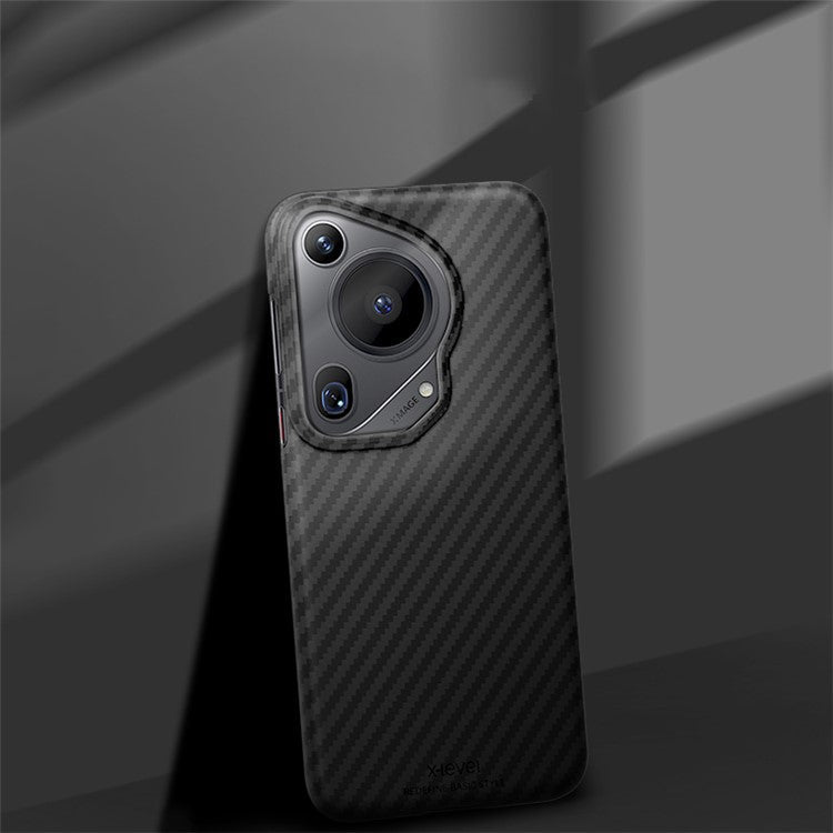 X-LEVEL For Huawei Pura 70 Ultra Cell Phone Case Carbon Fiber Texture PC Mobile Phone Back Cover