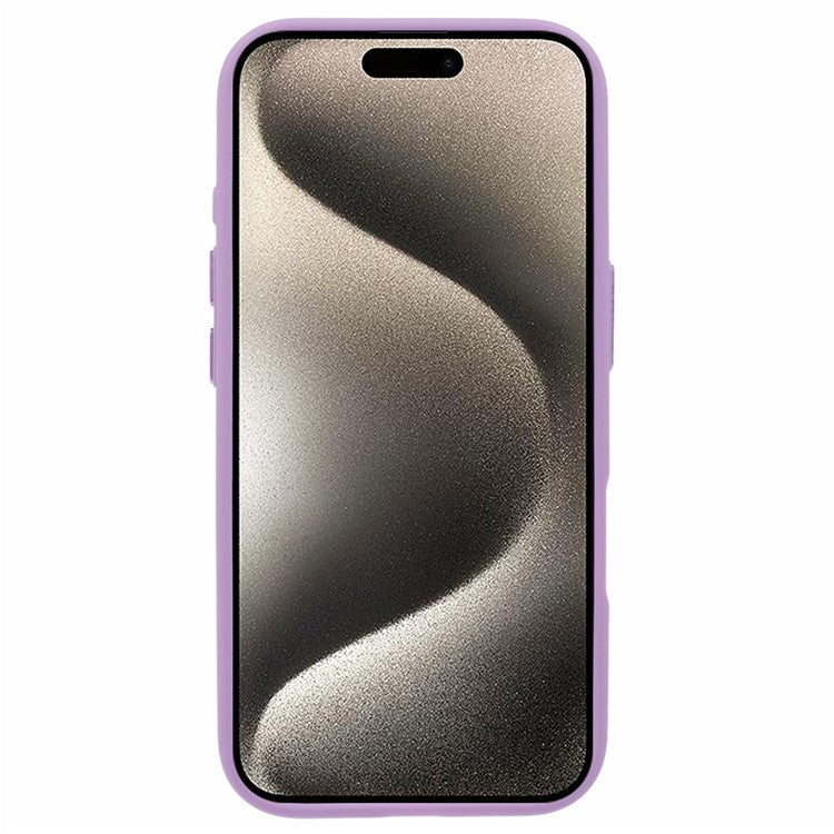 For iPhone 16 Pro Cell Phone Cases Shockproof Clear PC+TPU Back Cover - Purple