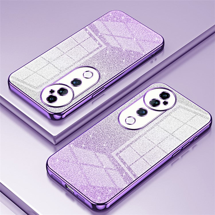 For vivo S19 Pro 5G Case Sparkling Glitter Soft TPU Gradient Color Phone Cover - Purple