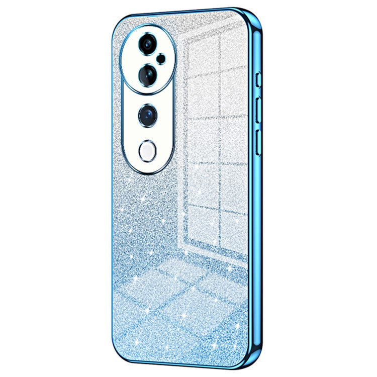 For vivo S19 Pro 5G Case Sparkling Glitter Soft TPU Gradient Color Phone Cover - Blue