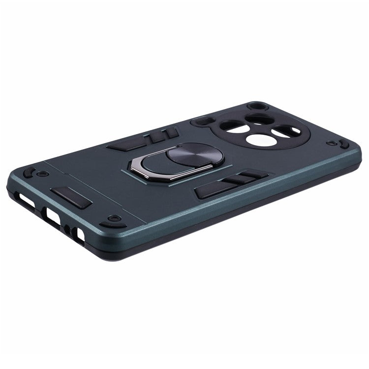 For TECNO Camon 30 4G Case PC+TPU Drop Defend Phone Case Support Magnetic Car Mount - Green