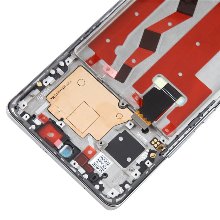 For Huawei nova 10 4G OEM Grade S AMOLED Screen and Digitizer Assembly + Frame (Without Logo) - Silver