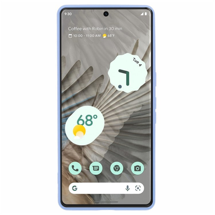 For Google Pixel 7 Pro 5G Case 2.0mm TPU Phone Cover with Anti-Scratch Fiber Lining - Purple