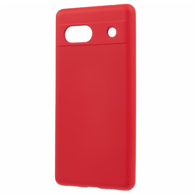 For Google Pixel 7a Case 2.0mm TPU Anti-Scratch Phone Cover Smooth Arc Edge - Red