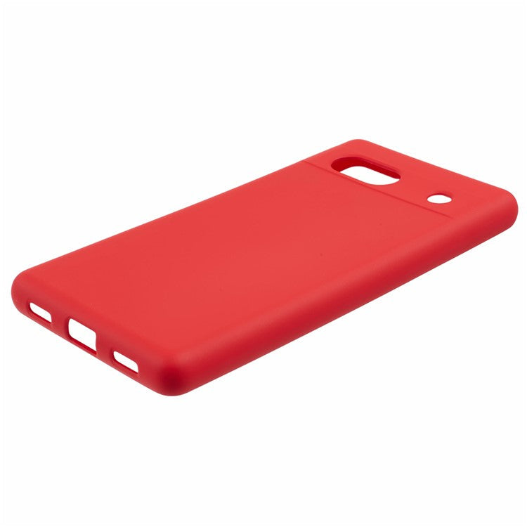 For Google Pixel 7a Case 2.0mm TPU Anti-Scratch Phone Cover Smooth Arc Edge - Red