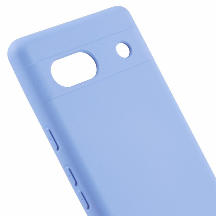 For Google Pixel 7a Case 2.0mm TPU Anti-Scratch Phone Cover Smooth Arc Edge - Purple