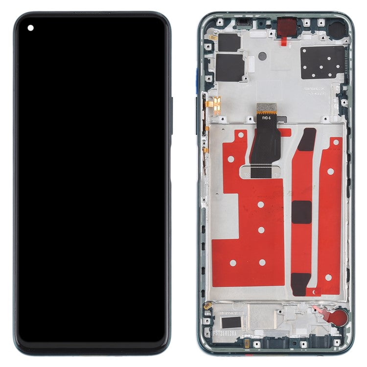 For Honor 30S / Huawei nova 7 SE / P40 Lite 5G Grade B LCD Screen and Digitizer Assembly + Frame (Without Logo) - Green