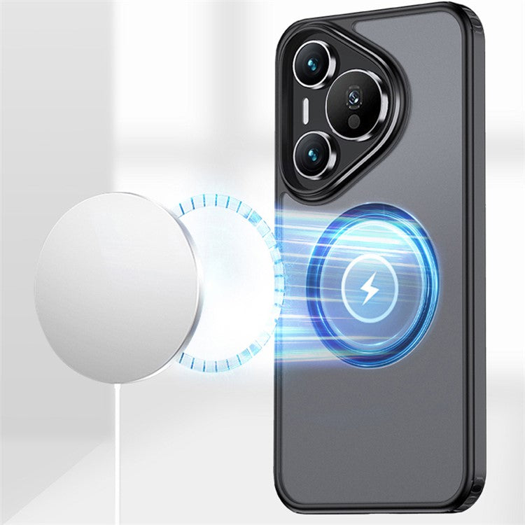 X-LEVEL For Huawei Pura 70 Cell Phone Case Compatible with MagSafe PC+TPU Matte Back Cover - Black