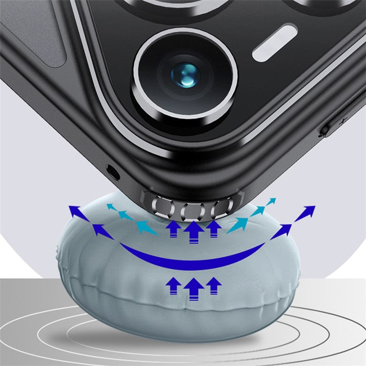 X-LEVEL For Huawei Pura 70 Cell Phone Case PC+TPU Matte Shockproof Cover - Black