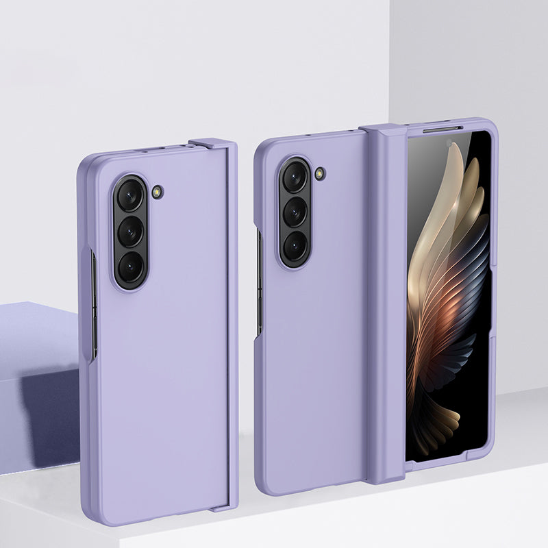 For Samsung Galaxy Z Fold6 5G Case Skin Feel PC Phone Cover with Hinge Protection - Purple