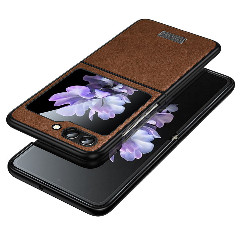 SULADA For Samsung Galaxy Z Fold6 5G 5G Case PU Leather Coated TPU+PC Folding Phone Cover - Brown