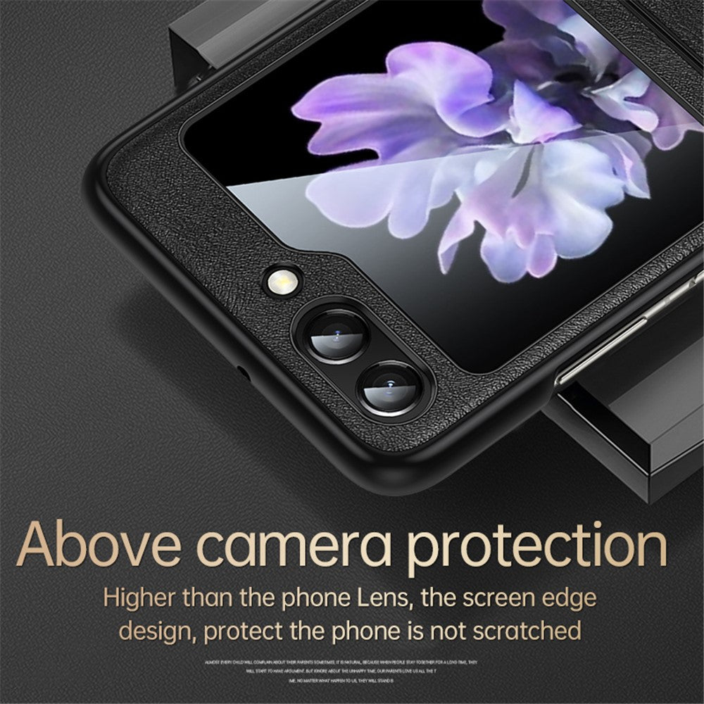 SULADA For Samsung Galaxy Z Flip7 FE 5G / Z Flip6 5G Case PU Leather+TPU+PC Back Phone Cover - Green