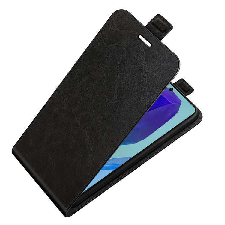 For Samsung Galaxy M55 5G / C55 5G / F55 5G Case Vertical Flip Card Slots Leather Phone Cover - Black