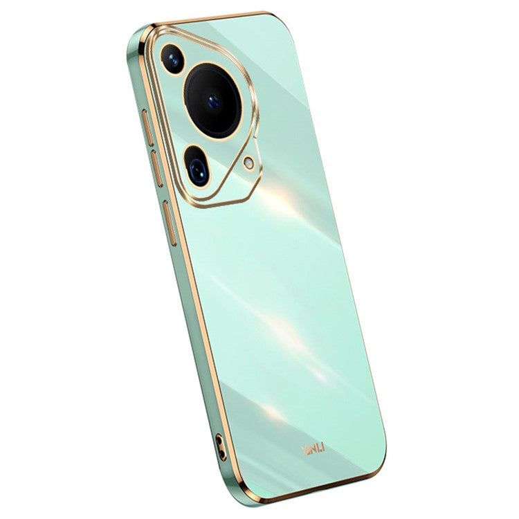 XINLI For Huawei Pura 70 Ultra Case Anti-Scratch Electroplating TPU Phone Cover - Cyan