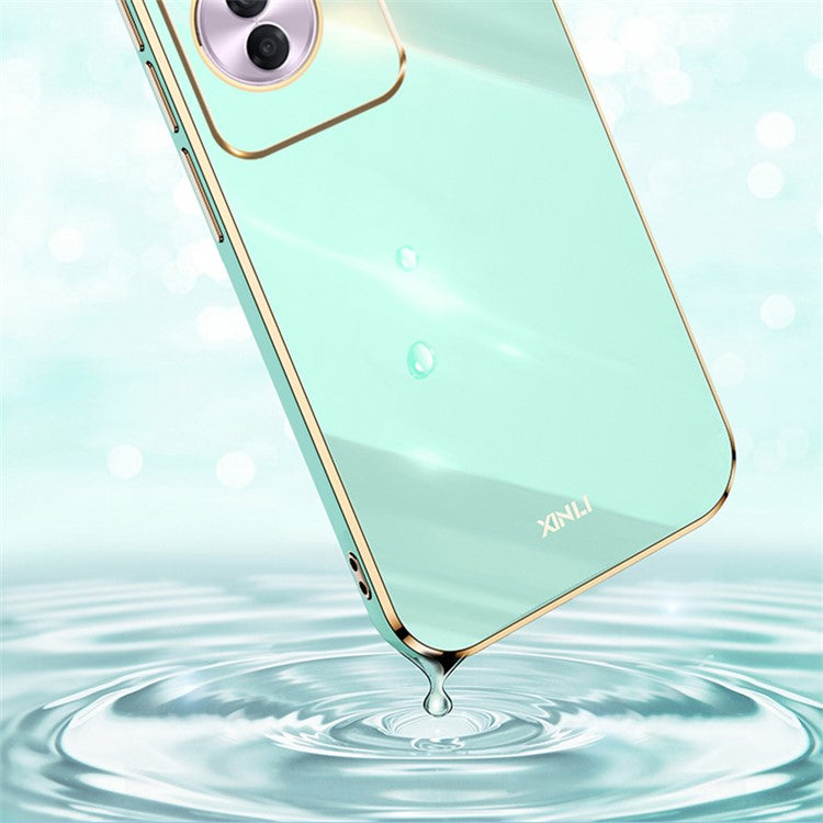 XINLI For Oppo Reno11 F 5G Case TPU Phone Cover Electroplating Frame - Purple