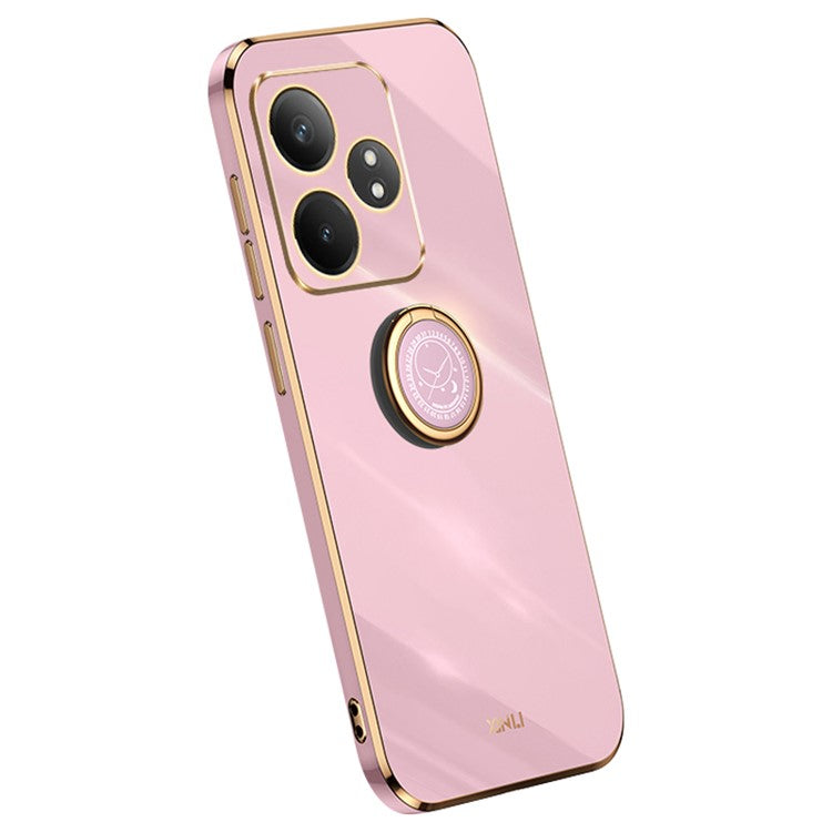 XINLI For Realme GT Neo6 5G Case Soft TPU Kickstand Electroplating Phone Cover - Purple