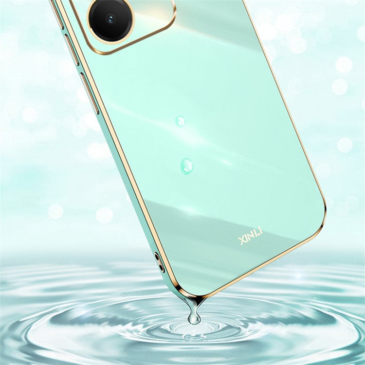 XINLI For Realme GT Neo6 5G Case TPU Phone Cover Precise Cutouts Electroplated Design - Pink