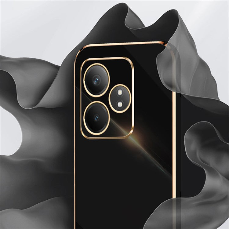 XINLI For Realme GT Neo6 5G Case TPU Phone Cover Precise Cutouts Electroplated Design - Pink