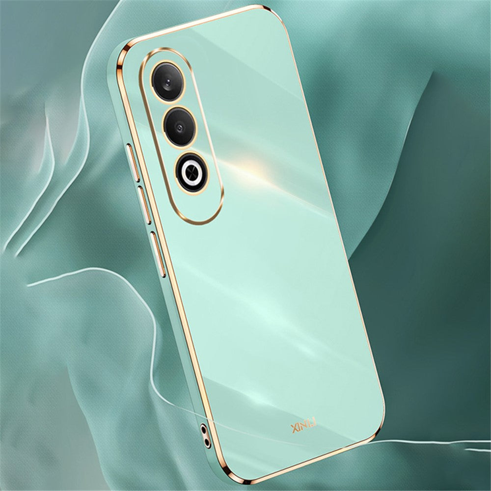 XINLI For Oppo K12 Case Electroplating Edge Shockproof TPU Phone Cover - Blue