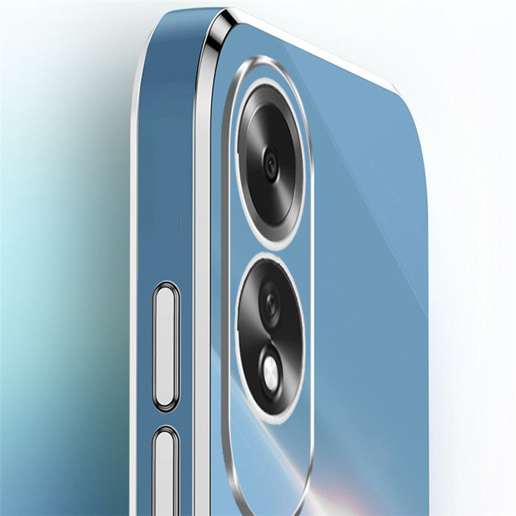 XINLI For Oppo A60 4G Case Soft TPU Electroplating Shockproof Phone Cover - Blue